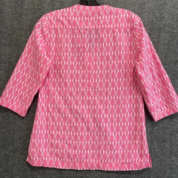 Magnolia Lane Masters Golf Tunic Top Women S Pink White Augusta National Shirt - Picture 5 of 9